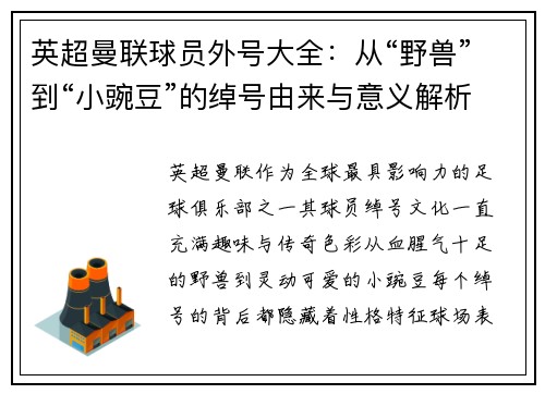 英超曼联球员外号大全：从“野兽”到“小豌豆”的绰号由来与意义解析